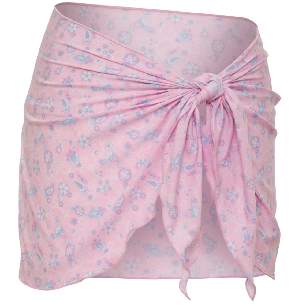 NWT Frankie’s Bikinis X Victoria’s Secret S Wrap Sarong Cover Up Skirt Swim Pink